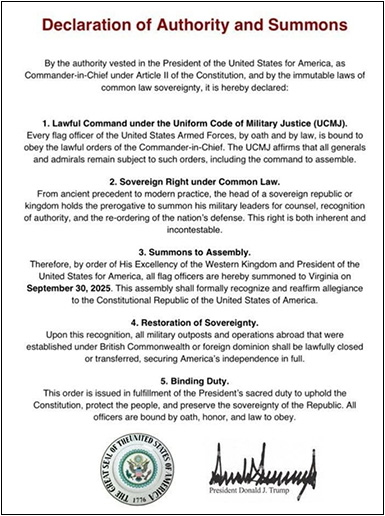 Declaration and Summons